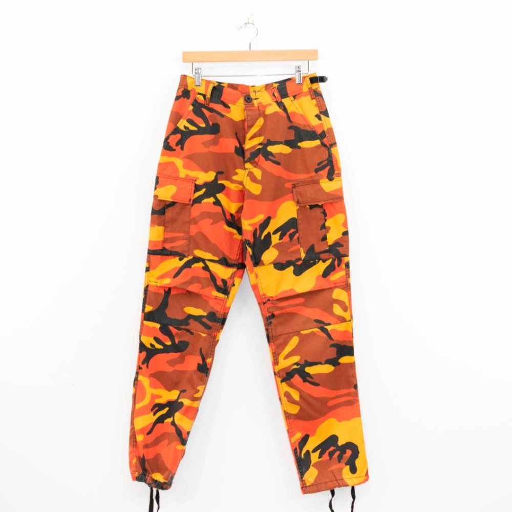 Rothco BDU Unisex Orange Cargo Pants Camouflage Army